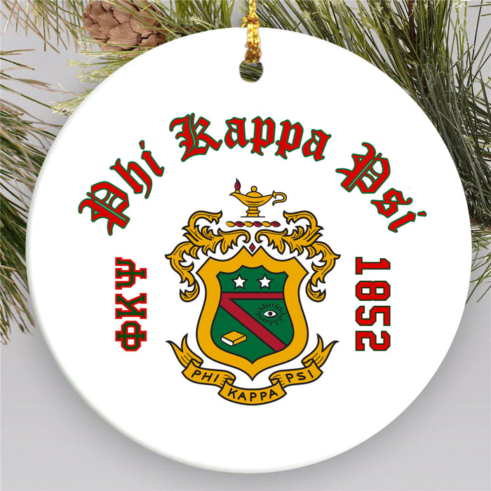 Phi Kappa Psi Round Crest Ornament
