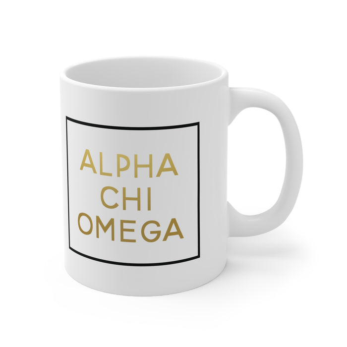 Alpha Chi Omega Gold Box Coffee Mugs Alpha Chi Omega Gold Box Coffee Mugs