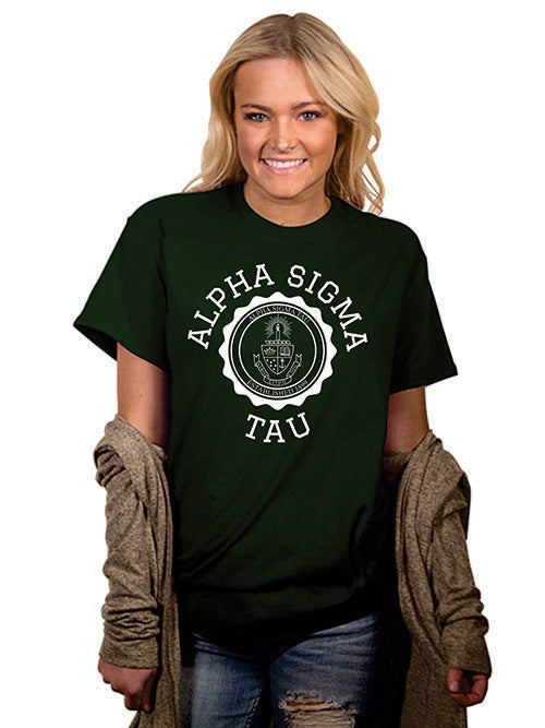 Alpha Sigma Tau Crest Crewneck T-Shirt
