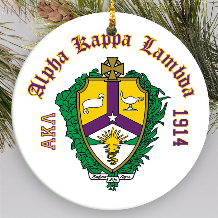 Alpha Kappa Lambda.jpg Round Crest Ornament