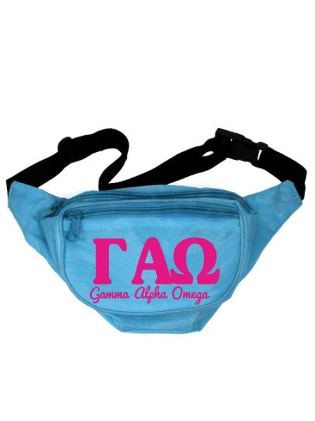 Gamma Alpha Omega Letters Layered Fanny Pack