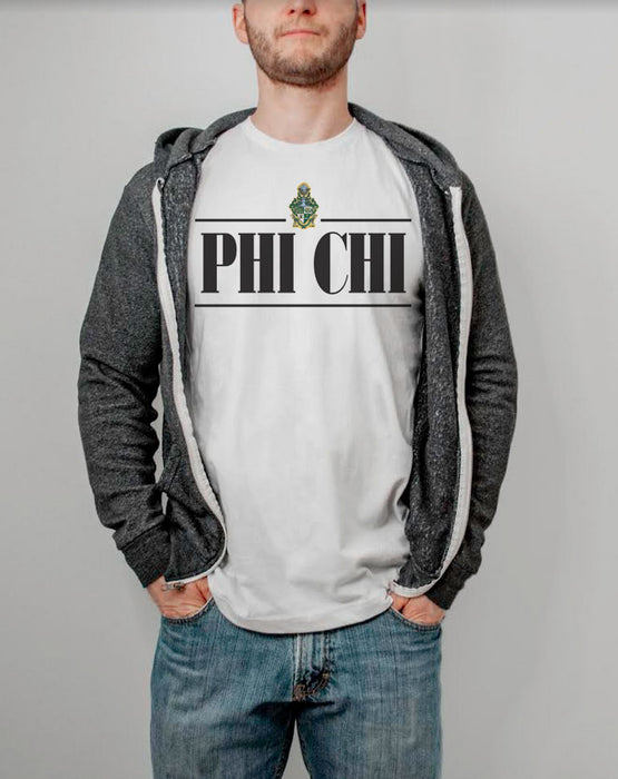 Phi Chi Double Bar Crest T-Shirt