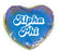 Alpha Phi Heart Shaped Makeup Bag