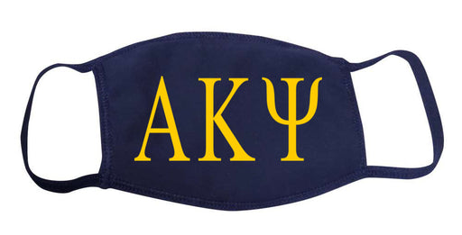 Alpha Kappa Psi Face Mask With Big Greek Letters