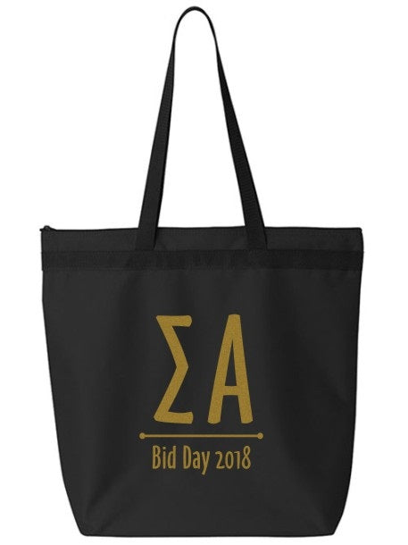 Sigma Alpha Oz Letters Event Tote Bag