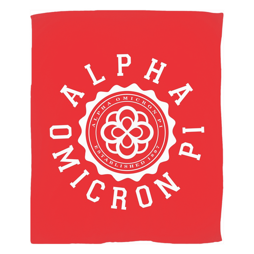 Homedecorgifts Alpha Omicron Pi Seal Fleece Blankets