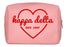 Kappa Delta Pink w/Red Heart Makeup Bag