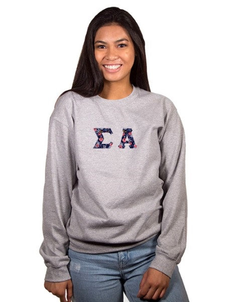 Sigma Alpha Crewneck Letters Sweatshirt