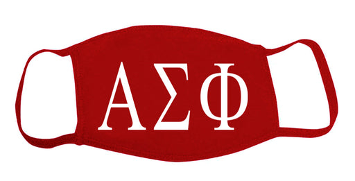 Alpha Sigma Phi Face Mask With Big Greek Letters