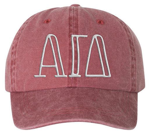 Alpha Gamma Delta Sorority Greek Carson Embroidered Hat