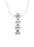 Sorority Sterling Silver Lavaliere Pendant with Clear Swarovski Crystal