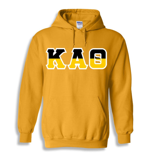 Kappa Alpha Theta Two Toned Lettered Hooded Sweatshirt