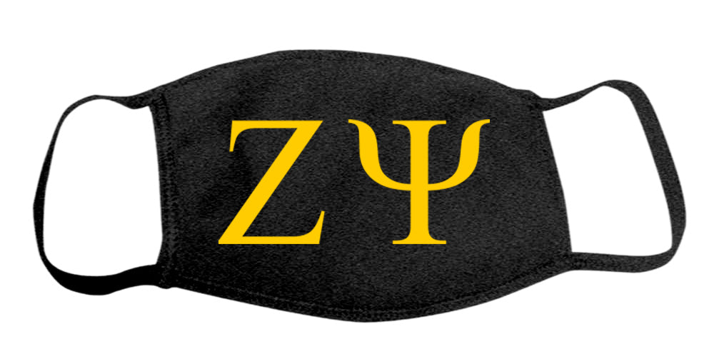 Zeta Psi Face Mask With Big Greek Letters