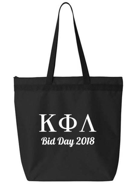 Kappa Phi Lambda Roman Letters Event Tote Bag