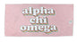 Alpha Chi Omega Plush Retro Beach Towel