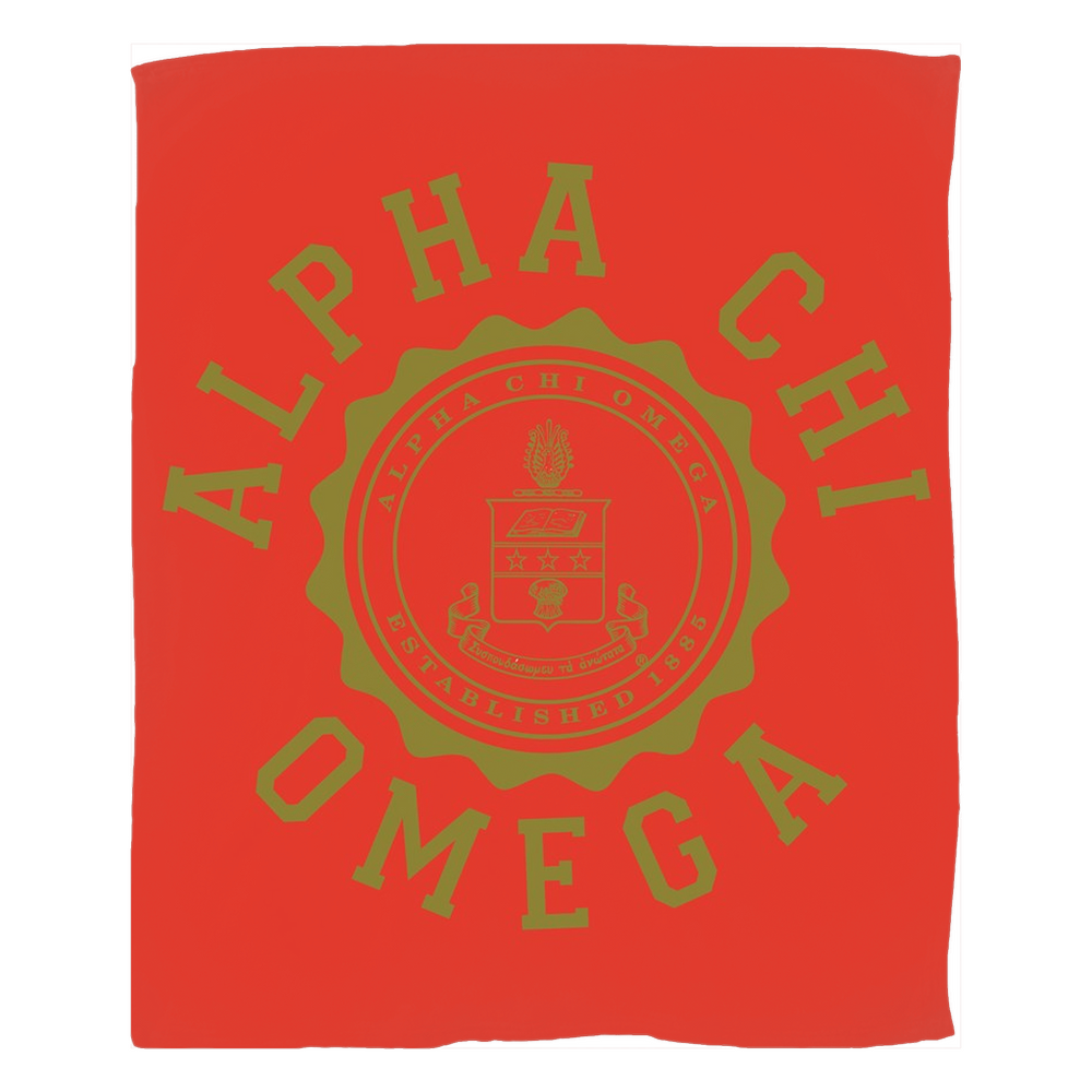 Alpha Chi Omega Seal Fleece Blankets Alpha Chi Omega Seal Fleece Blankets