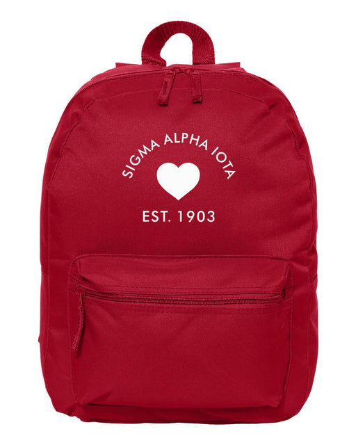 Sigma Alpha Iota Mascot Embroidered Backpack