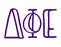 Delta Phi Epsilon Inline Greek Letter Sticker - 2.5
