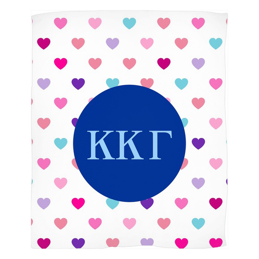 Blankets Kappa Kappa Gamma Hearts Fleece Blankets
