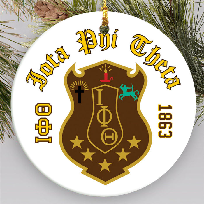 Iota Phi Theta.jpg Round Crest Ornament