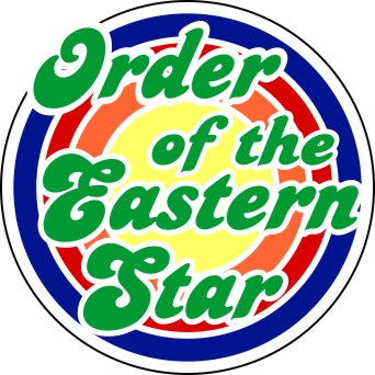 Order Of The Eastern Star Funky Circle Sticker