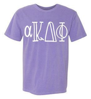 Alpha Kappa Delta Phi Comfort Colors Greek Letter Sorority T-Shirt