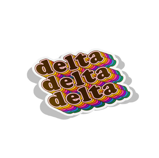 Delta Delta Delta Retro Sorority Decal