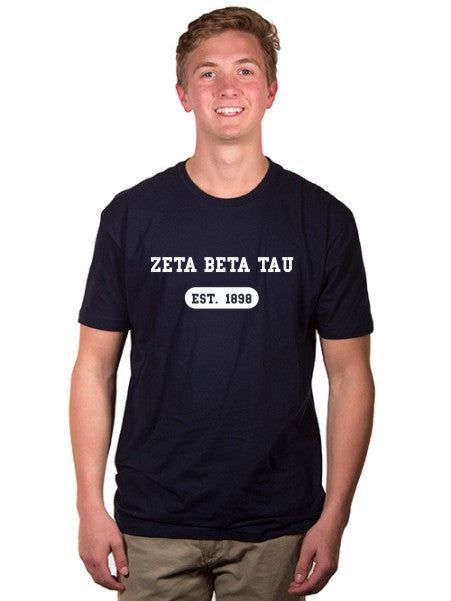 Zeta Beta Tau Year Established Jersey Tee