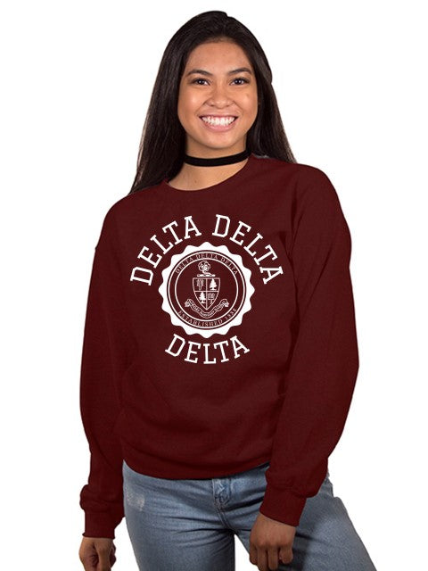 Delta Delta Delta Crest Crewneck T-Shirt