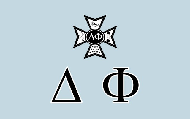 Delta Phi Fraternity Flag Sticker