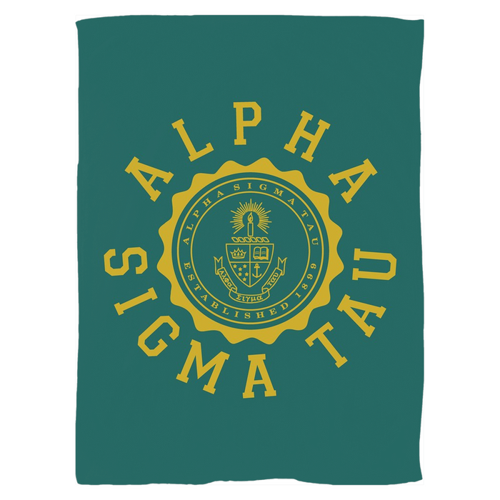 Alpha Sigma Tau Seal Fleece Blankets Alpha Sigma Tau Seal Fleece Blankets
