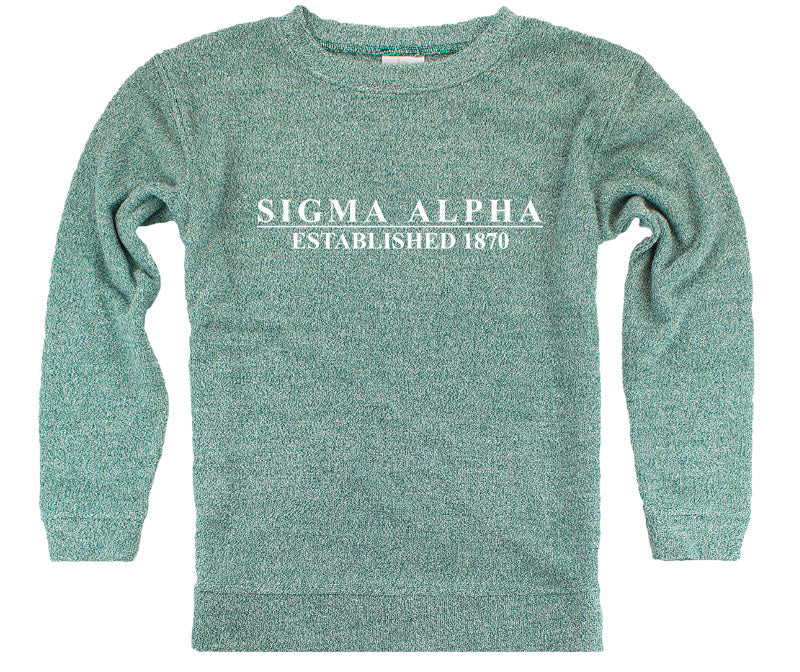 Sigma Alpha Year Established Cozy Sweater