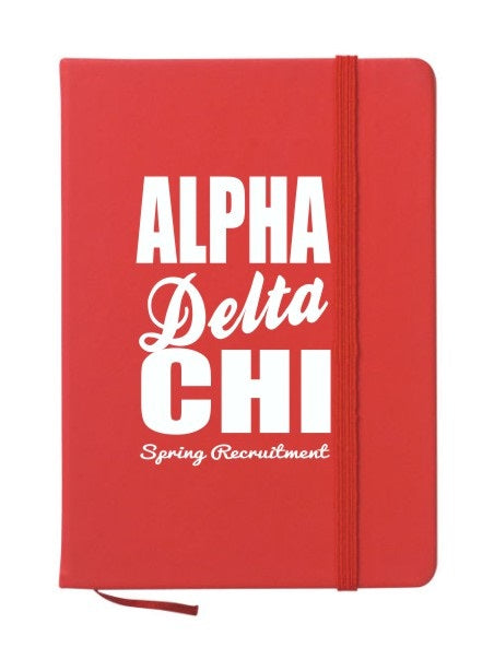 Alpha Delta Chi Cursive Impact Notebook