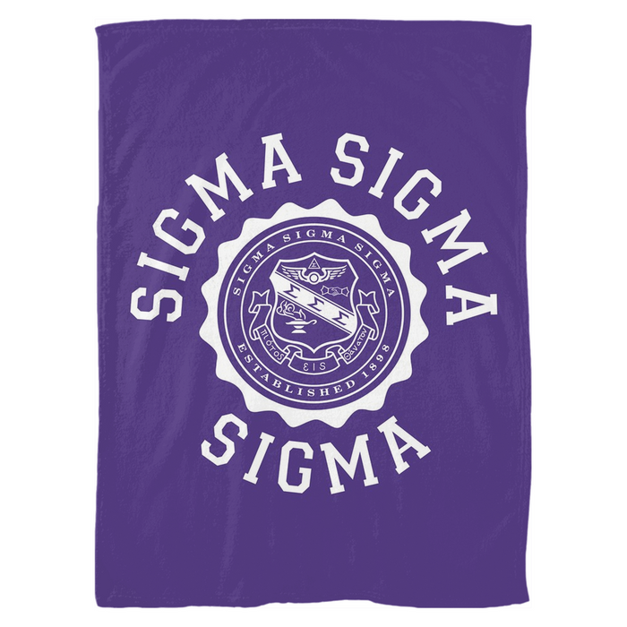 Sigma Sigma Sigma Seal Fleece Blankets Sigma Sigma Sigma Seal Fleece Blankets