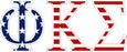 Phi Kappa Sigma American Flag Letter Sticker - 2.5