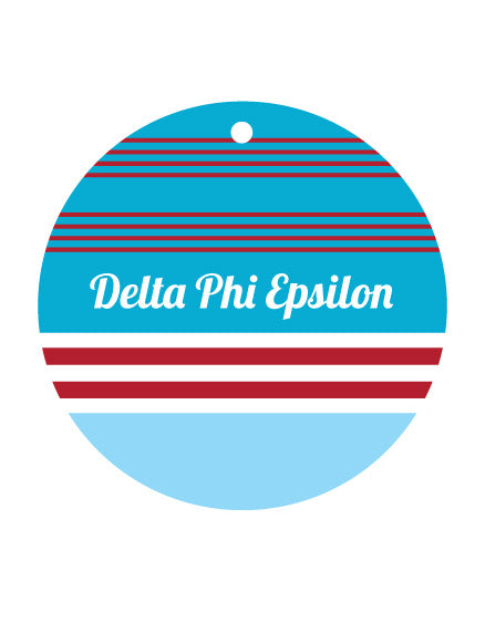 Delta Phi Epsilon Color Block Sunburst Ornament