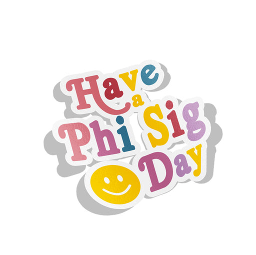 Phi Sigma Sigma Happy Day Sorority Decal