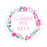 Gamma Phi Beta Floral Wreath Sticker