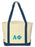 Alpha Phi Cooper Letters Boat Tote