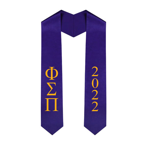 Vertical Grad Stole with Letters & Year