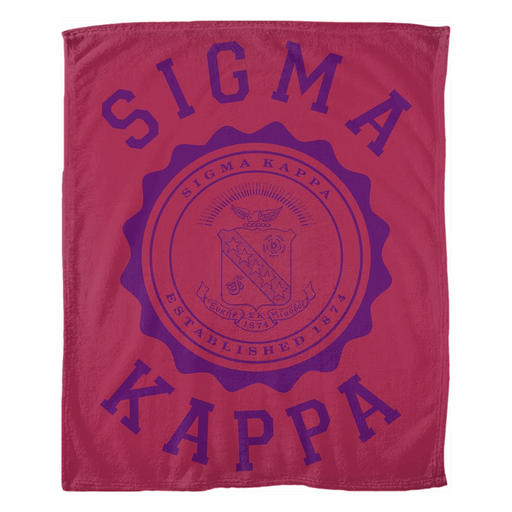 Sigma Kappa Sigma Kappa Seal Fleece Blankets