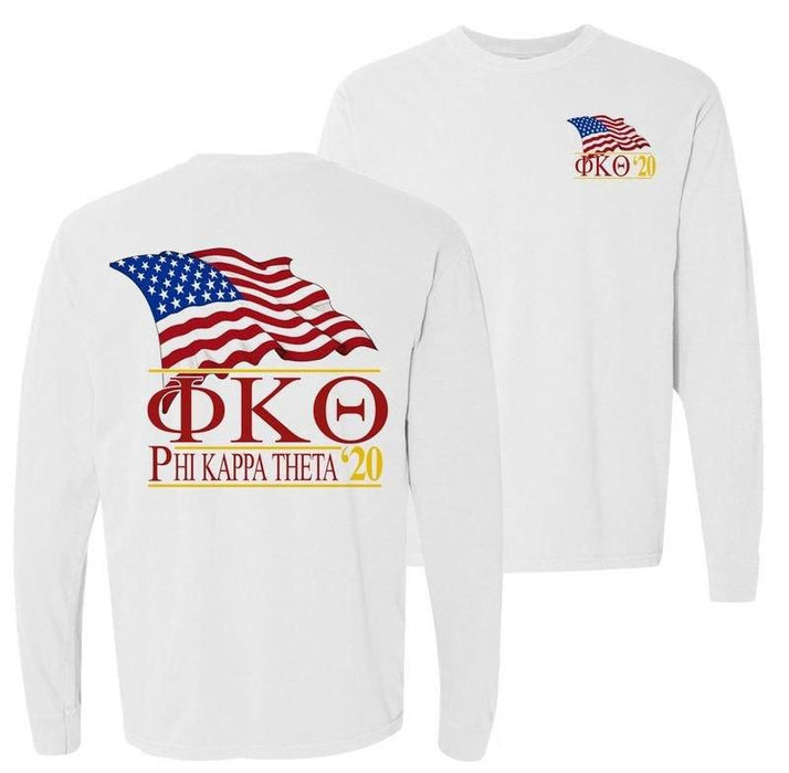Phi Kappa Theta Patriot Flag Comfort Colors Long Tee