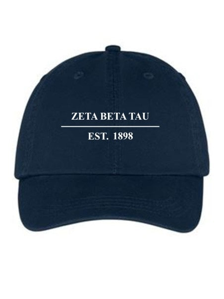 Zeta Beta Tau Line Year Embroidered Hat