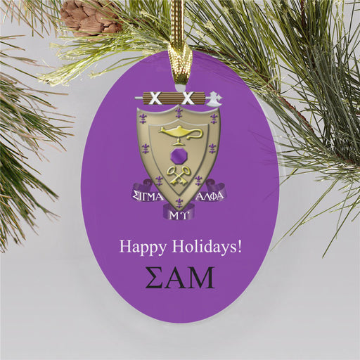 Sigma Alpha Mu Color Crest Ornament