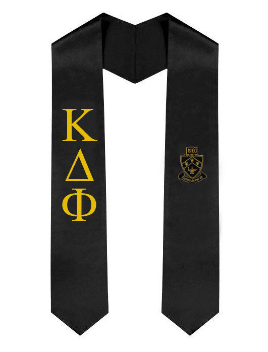 Kappa Delta Phi Lettered Graduation Sash Stole with Crest