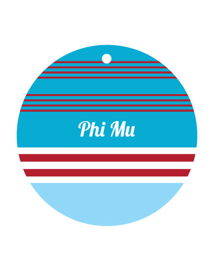Phi Mu Color Block Sunburst Ornament