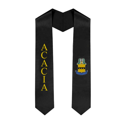 Acacia Lettered Graduation Sash Stole with Crest
