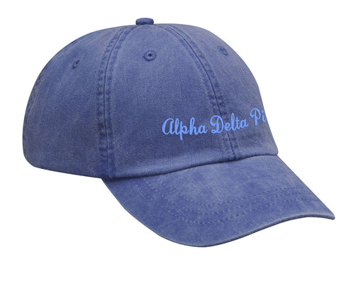 Alpha Delta Pi Cursive Embroidered Hat