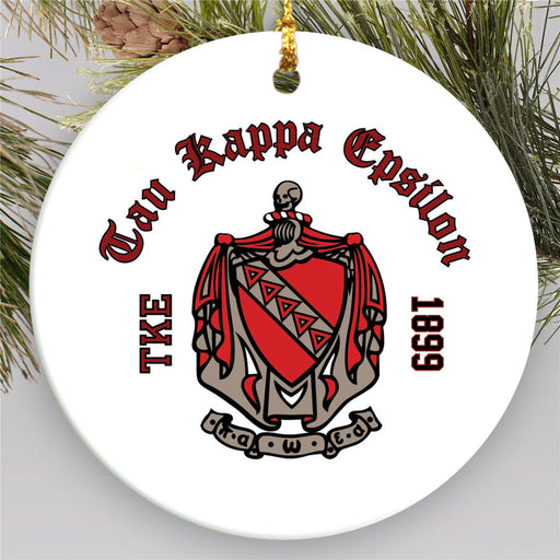 Tau Kappa Epsilon Round Crest Ornament