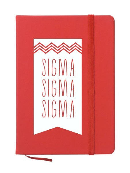 Sigma Sigma Sigma Chevron Notebook